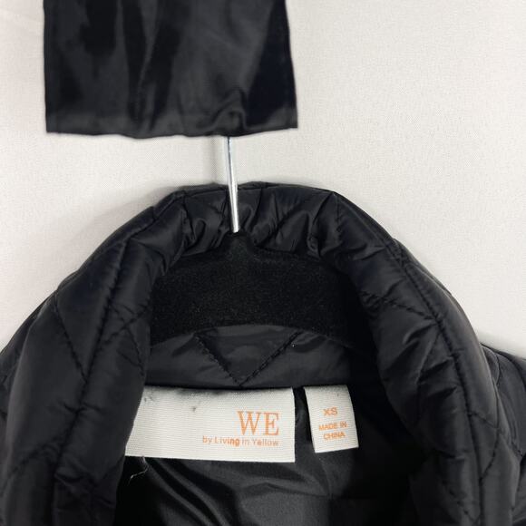 We by Living in Yellow Womens XS Black Quilted Nylon Puffer Jacket Lightweight - Picture 7 of 9
